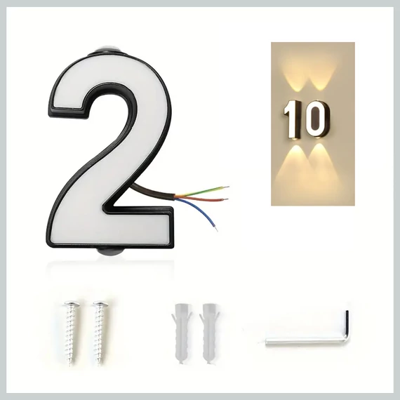 Vodotesné svietiace číslo domu "2" – QE2814065-2