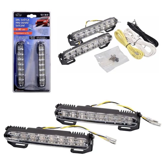 Denné svietenie 16 LED automatický systém zapnutia vypnutia 33539