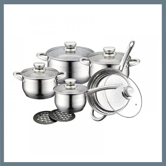 Bachmayer BM-1210 – 12-dielna súprava hrncov z nehrdzavejúcej ocele