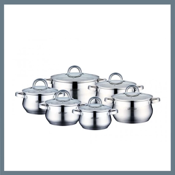 Bachmayer BM-1216 – 12-dielna súprava hrncov z nehrdzavejúcej ocele