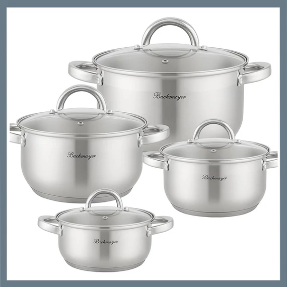 Bachmayer BM-15760 – 8-dielna súprava hrncov z nehrdzavejúcej ocele