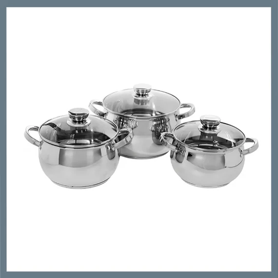 Bachmayer BM-3003 – 6-dielna súprava hrncov z nehrdzavejúcej ocele