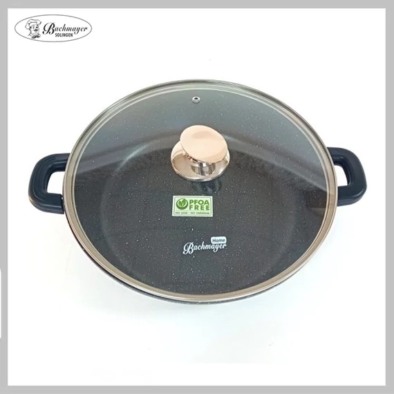 Bachmayer BM-7771-28 – Varný hrniec s mramorovým povrchom, Ø 28 cm, 3,8 l, so sklenenou pokrievkou