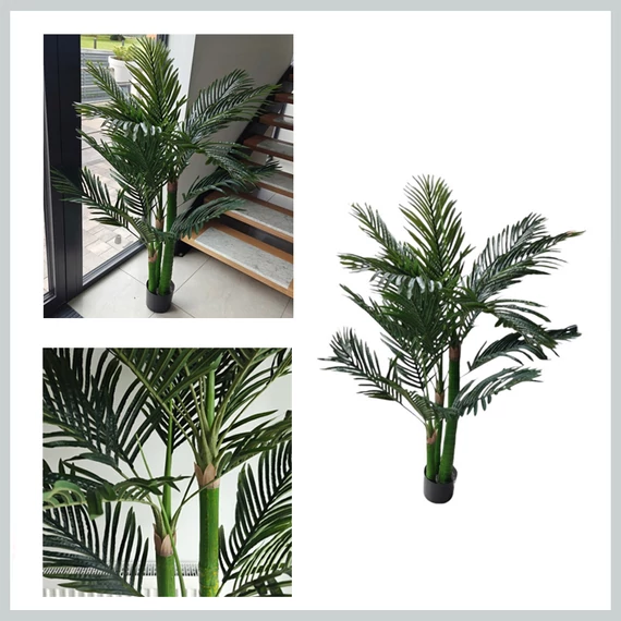 Umelá rastlina realistická palma v kvetináči 150 cm DRZ05