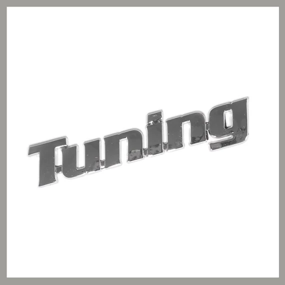 Tuning-chrómovaný Samolepiaci Autovozidlový Odznak – Strieborný 35201