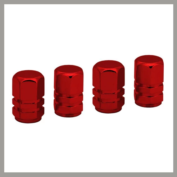 Dekoratívne krytky ventilov – červené, sada 4 kusov 32332