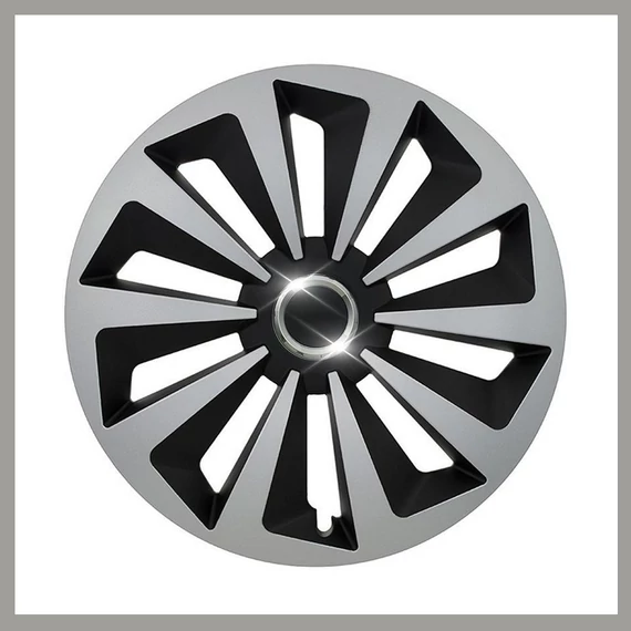 Ozdobná puklica FOX RING 13" – strieborná/čierna, 1 kus 32509