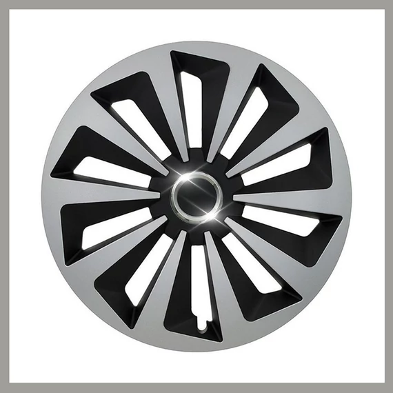 Ozdobná puklica FOX RING 15" – strieborná/čierna, 1 kus 32511