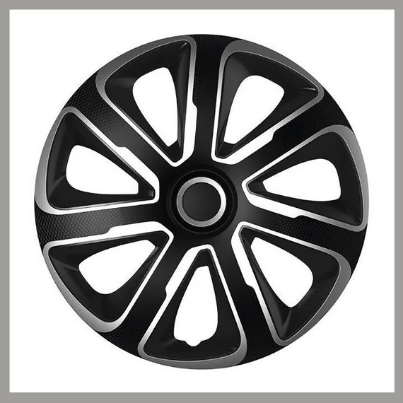 Sada ozdobných puklíc LIVORNO 14" – strieborná/čierna 32527