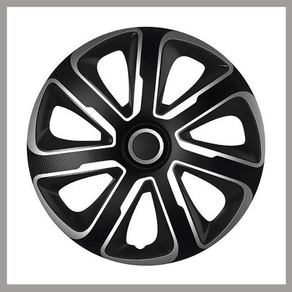 Sada ozdobných puklíc LIVORNO 15" – strieborná/čierna 32528