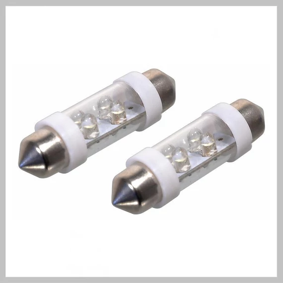 Autožiarovka LED 4LED – 12V SV8.5 (11×39 mm), biela, súprava 2 kusov 33725