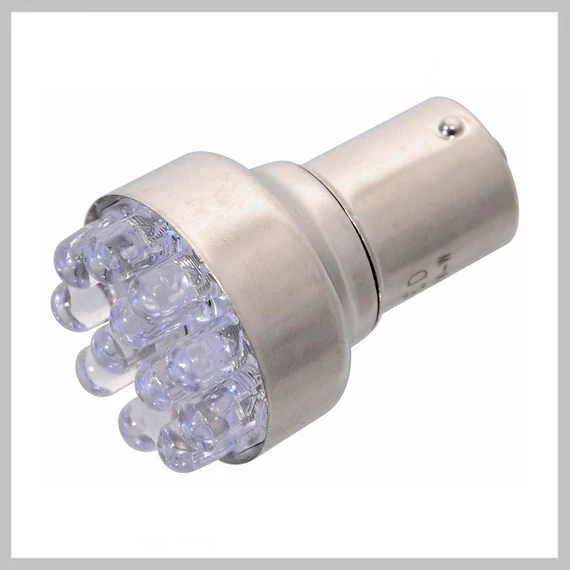 Autožiarovka LED 12LED – 12V Ba15s, biela, 1 kus 33729