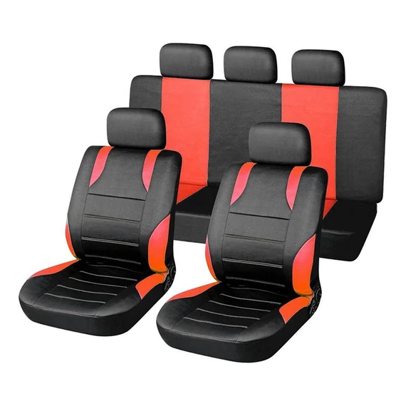 Sada poťahov na sedadlá SPORT AIRBAG 9 dielna červená 31676