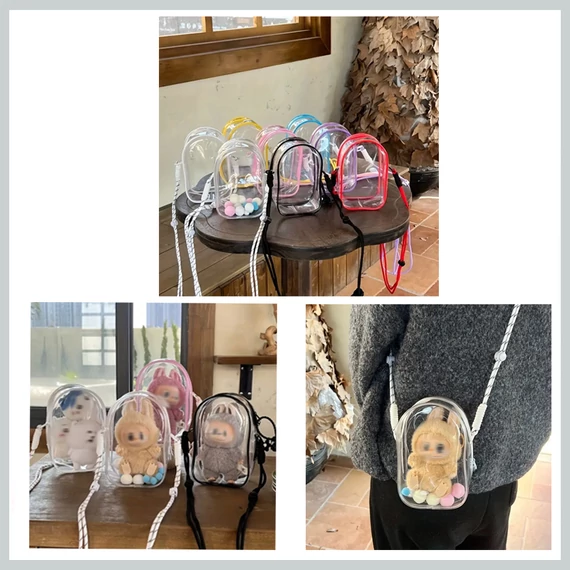 Mini priehľadný batoh pre figúrky LABUBU NA3190745