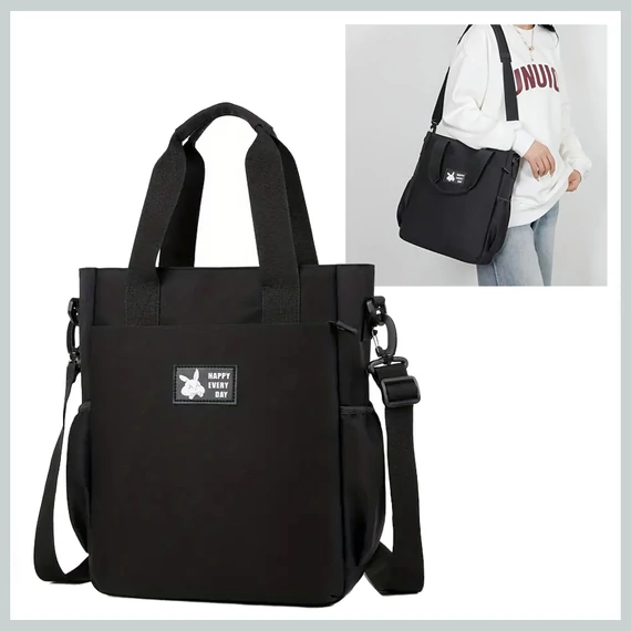 „Happy Every Day” kabelka a batoh v jednom – čierny RQ195736-f