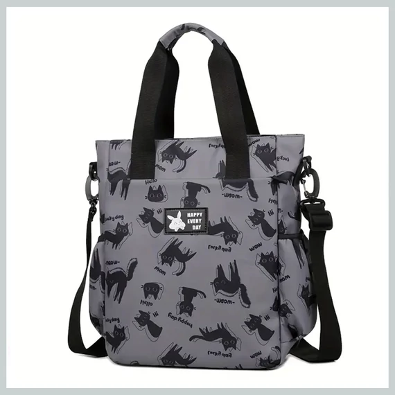 „Happy Every Day” kabelka a batoh v jednom – s mačacím motívom RQ195736-fm