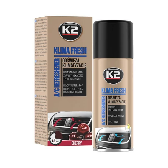 K2 Klima Fresh – sprej na čistenie a osvieženie klimatizácie, 150 ml Cherry K222CH