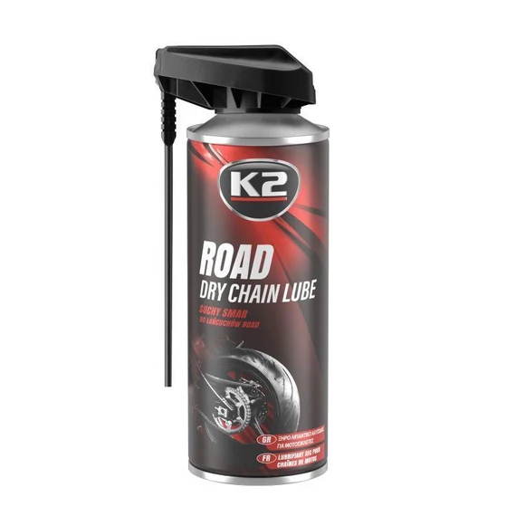 K2 Road Dry Chain Lube – suché mazivo na reťaz, 400 ml W143