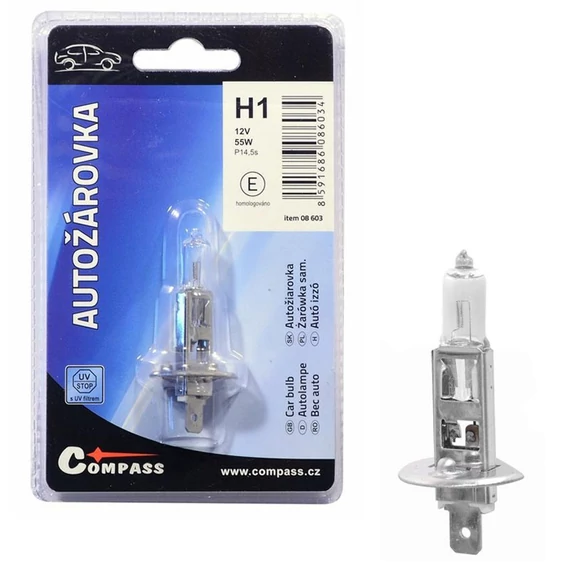 H1 12V 55W halogénová žiarovka do auta – 1 ks 08603