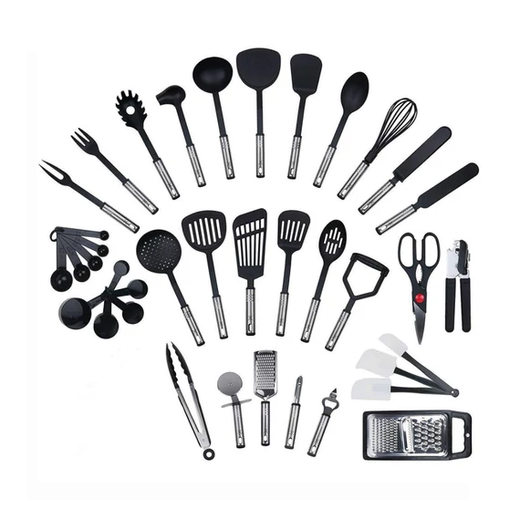 38-dielna súprava kuchynských nástrojov z nehrdzavejúcej ocele – holm8274