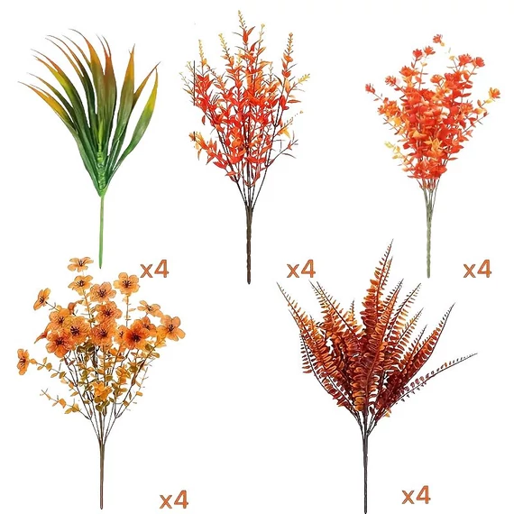 20-dielna jesenná súprava umelých kvetov – na vonkajšiu aj vnútornú dekoráciu PQ5435089