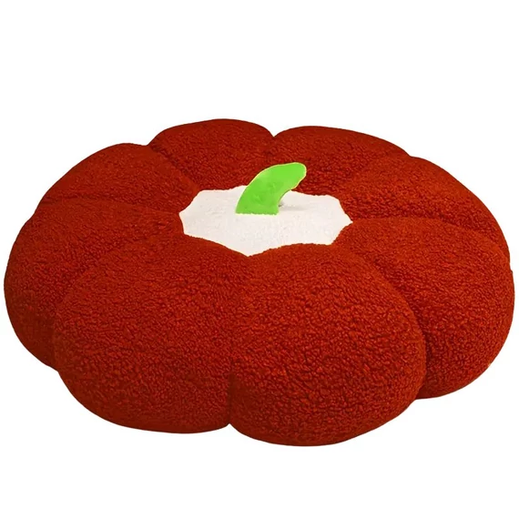 Plyšový vankúš v tvare tekvice – červený GQ1446643-5