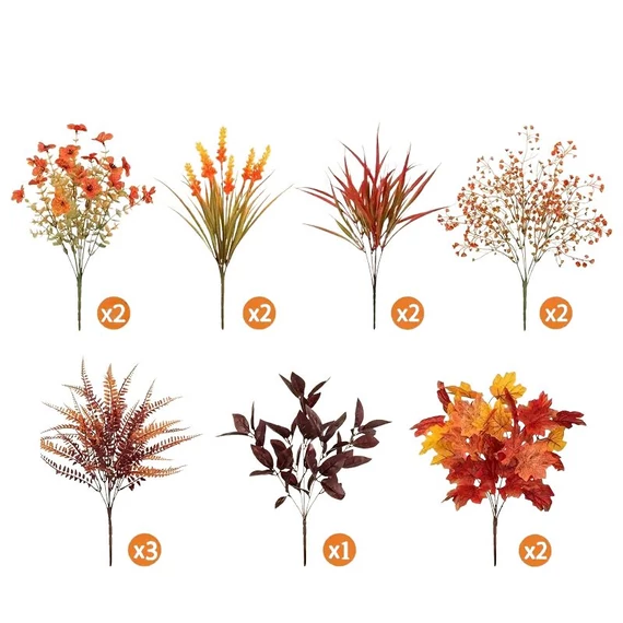 14-dielna jesenná sada umelých kríkov UF4674103