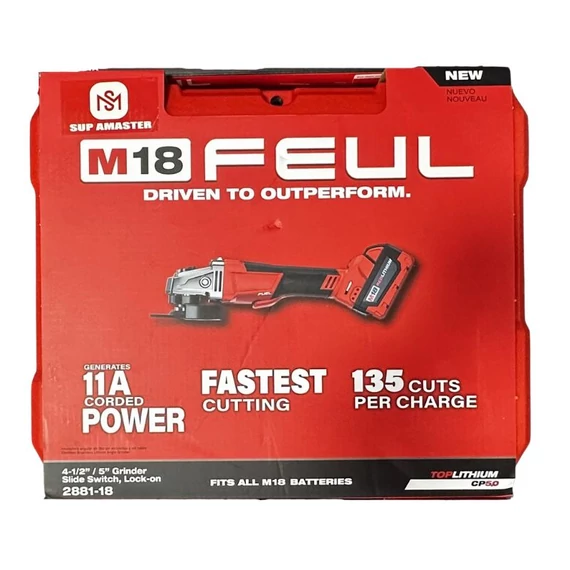 Akkumulátorová uhlová brúska s bezkartáčovým motorom 2881-18