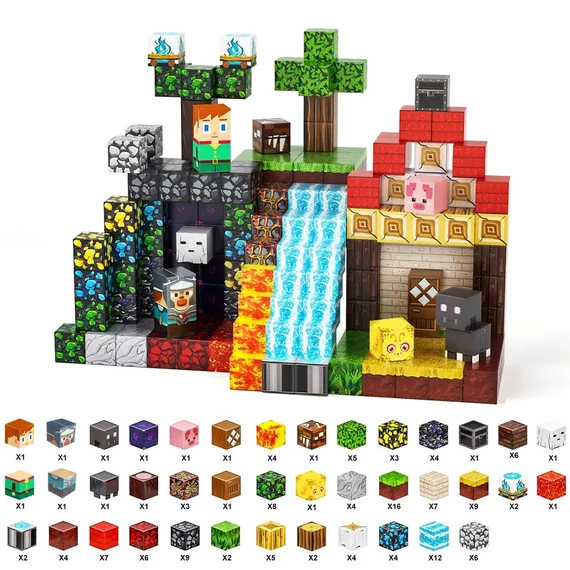 150-dielna sada magnetických stavebných kociek pre deti EC4532758