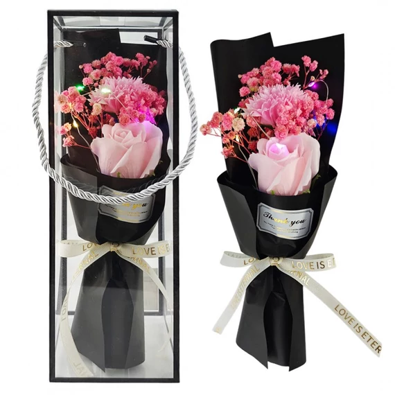 Mydlová Kytica s LED Osvetlením – v Darčekovej Krabici BUK08