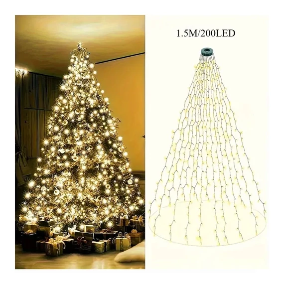 Vianočné LED reťazové svetlá – 1,5 m, 200 LED diód – CL380681