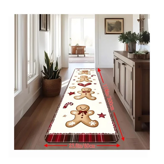 Vianočný behúň – 60×300 cm, vzor Gingerbread – PM588342-2