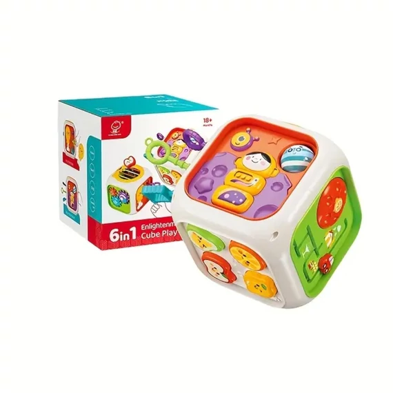 6-v-1 vzdelávacia hračka v tvare kocky – interaktívna hračka pre bábätká – WF2023127
