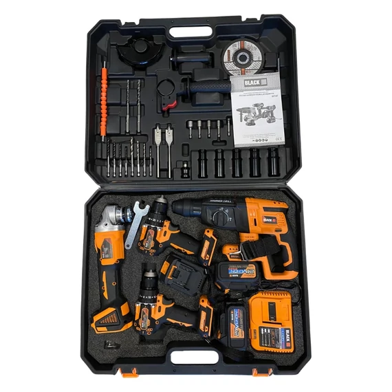 Sada akumulátorového náradia BLACK – 4 náradia + príslušenstvo 53747