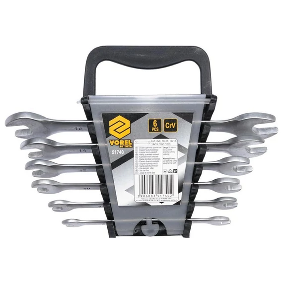 Sada obojstranných kľúčov Vorel – 6 kusov, 6–17 mm TO-51740