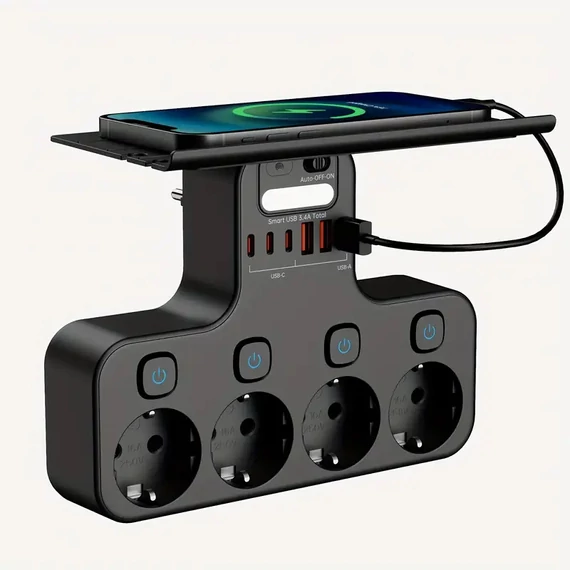 Multifunkčný rozbočovač 4× AC + 6× USB (3× Type-C rýchlonabíjanie) EH3929533