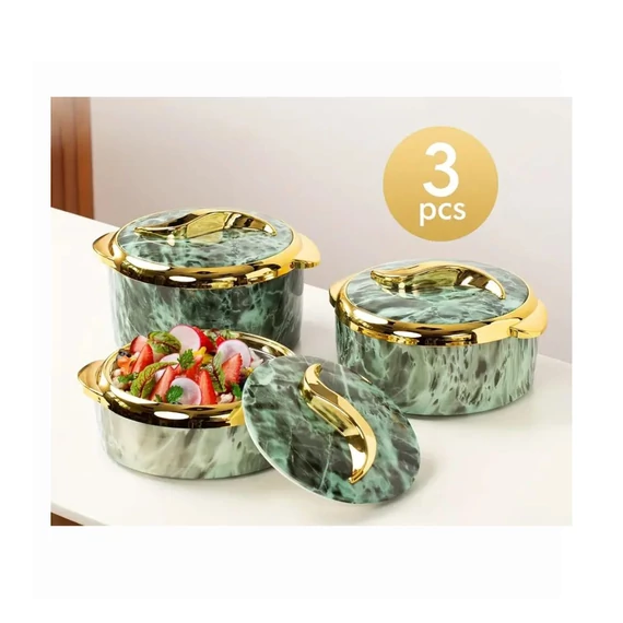 3-dielna sada termonádob – zelená a zlatá – LV6935673-5
