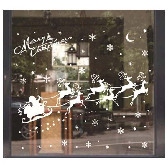 2 vianočné nálepky na okná 43 x 29,6 cm NKD01
