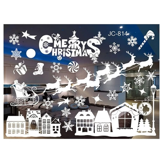 2 vianočné nálepky na okná 50 x 35 cm NKD03