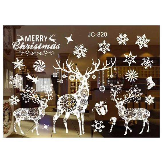 2 vianočné nálepky na okná 50 x 35 cm NKD05