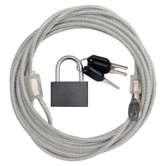 Bezpečnostný kábel so zámkom, 3 kľúče TO-77815