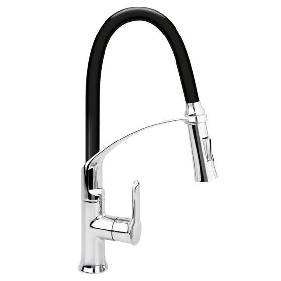 Flexibilná kuchynská batéria Flexible 2, 60 cm — čierna/chróm TO-75675