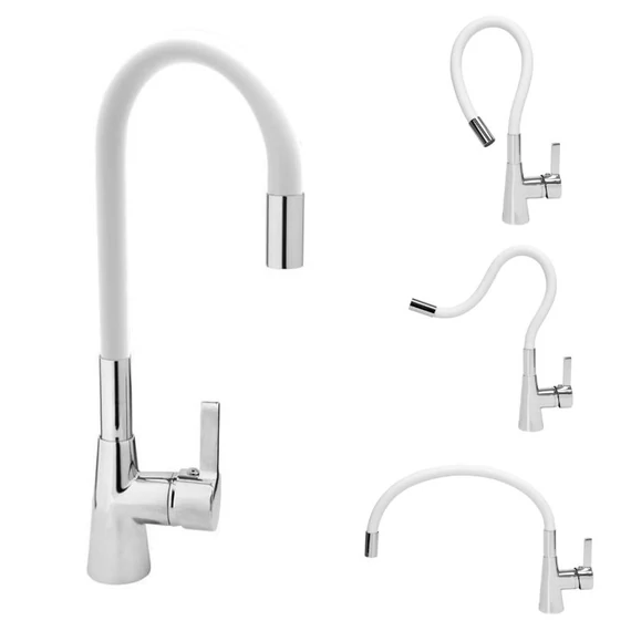 Flexibilná kuchynská batéria — biela TO-75706