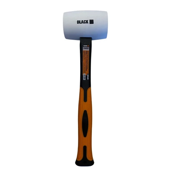 ČIERNE gumové kladivo so sklenenou rukoväťou – 340 g 20525