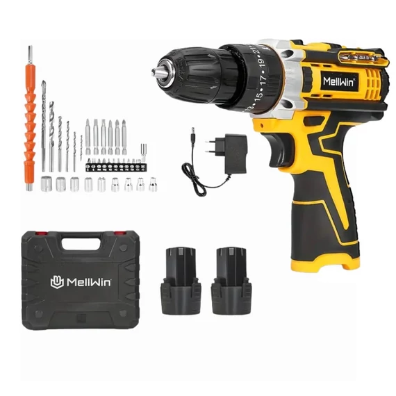 Sada akumulátorovej vŕtačky s príklepom – 21 V, s 2 batériami, príslušenstvom a kufríkom CE3287149-2