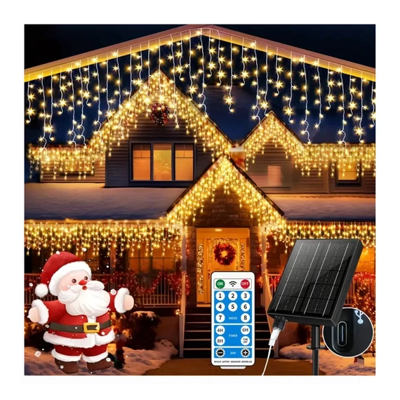 Solárne LED svetelné reťazce v tvare ľadových cencúľov – 23,29 m, 780 LED diód, s diaľkovým ovládaním DU359771-3