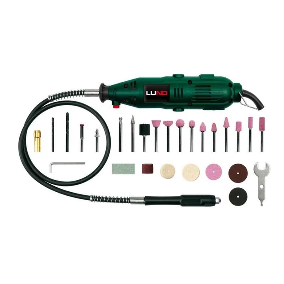 Mini brúska / gravírovačka LUND — 135 W, s flexibilným hriadeľom TO-79314