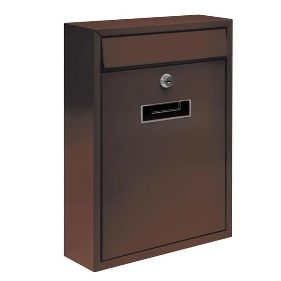 Poštová schránka 360×260×80 mm – hnedá, pozinkovaná a práškovo lakovaná TO-78557