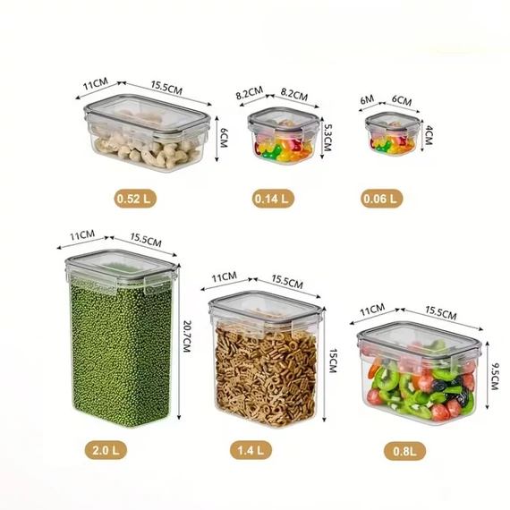 Sada kuchynských úložných boxov – 12 kusov TK6893057