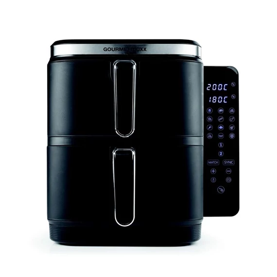 GOURMETMAXX Vertikálny dvojkomorový teplovzdušný fritéza / Airfryer 2×5L, 2800 W DS15305-L